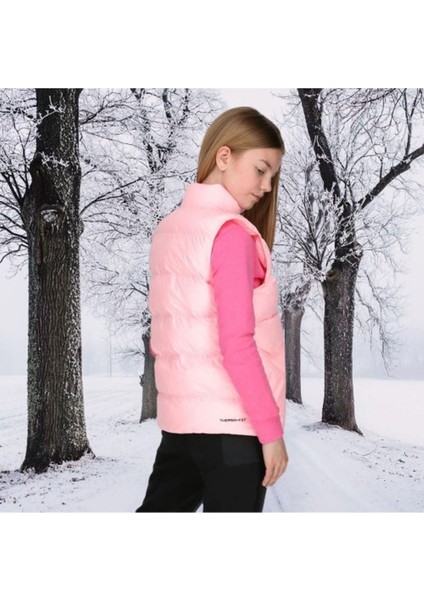 Sportswear Sentetik Dolgulu Kız Çocuk Yelek -DR1888-658 (Bir Beden Küçük Almanız Öneririz)