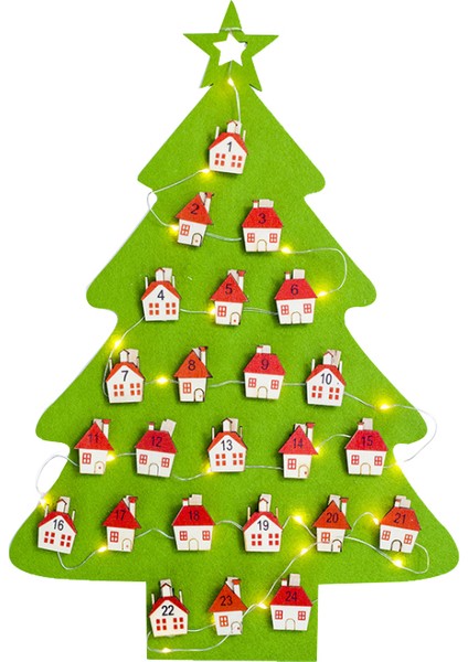 LED Işıklı Noel Ağacı Takvimi Noel Partisi Ev Dekoratif Hediye Süslemesi (Yurt Dışından) fiyatları