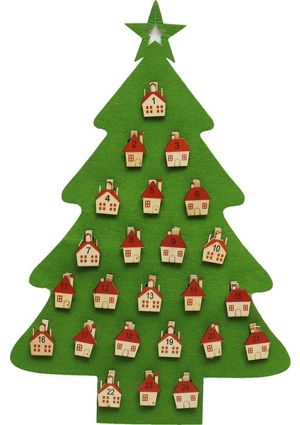 LED Işıklı Noel Ağacı Takvimi Noel Partisi Ev Dekoratif Hediye Süslemesi (Yurt Dışından) modelleri