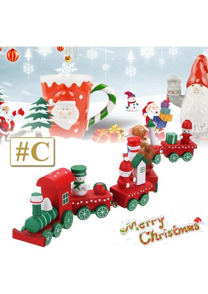 7 Bar Noel Ev Dekorasyonu Ahşap Tren Ren Noel Hediyesi Festivali (Yurt Dışından)