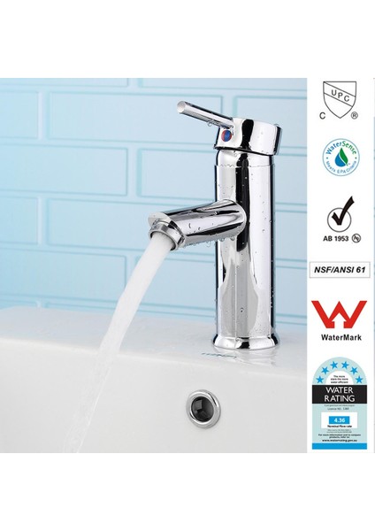 Modern Krom Banyo Havzası Evye Mikser Musluklar Musluk Tek Kolu Sıcak/soğuk Su (Yurt Dışından) fırsatları