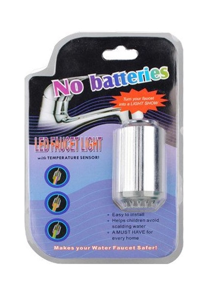 【daha Fazla Satın Alın, Daha Fazla Promosyon Kazanın ------Glow LED Musluk Sıcaklık Sensörü Işık Rgb Duş Mutfak Banyo Su Muslukları (Yurt Dışından)