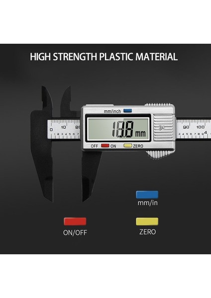 Tamamen Metal Paslanmaz Çelik Elektronik Sürmeli Kumpas Dijital Ekran Kumpas 0-150MM Kumpas Mikrometre Ölçme Aracı Iç ve Dış Çapları Ölçebilir (Yurt Dışından)
