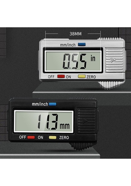 Tamamen Metal Paslanmaz Çelik Elektronik Sürmeli Kumpas Dijital Ekran Kumpas 0-150MM Kumpas Mikrometre Ölçme Aracı Iç ve Dış Çapları Ölçebilir (Yurt Dışından)