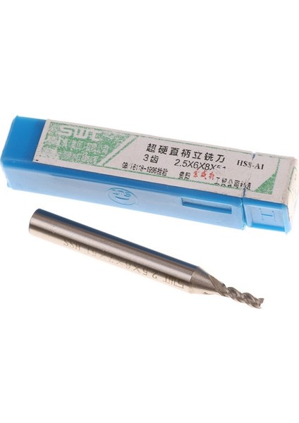 2.5*6*8*52MM 3 Flüt Hss Cnc Parmak Freze Kesici Düz Şaft Bit Genişletilmiş Sevıch (Yurt Dışından)