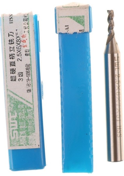 2.5*6*8*52MM 3 Flüt Hss Cnc Parmak Freze Kesici Düz Şaft Bit Genişletilmiş Sevıch (Yurt Dışından)