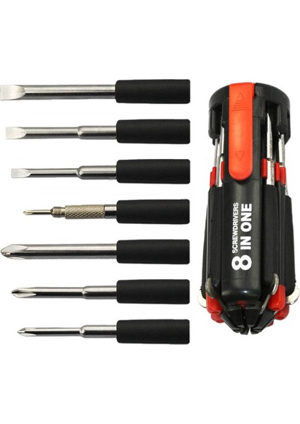 In 1 Çok Fonksiyonlu Tornavida Aracı Süper Parlak LED Torch El Feneri 8 In 1 Dıy (Yurt Dışından) fiyatları