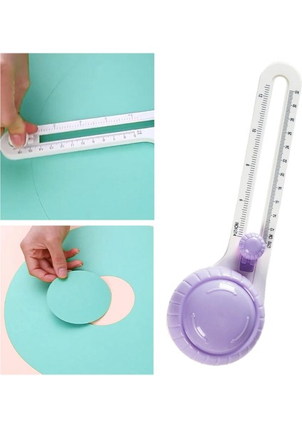 Adet Daire Kesici Kağıt Pusula Için Dairesel Kesici Daire Kağıt Kesici Scrapbooking Için Mor (Yurt Dışından)