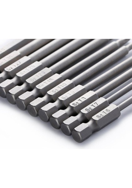 Srıwen 11 Parça 1/4 Inç Hex Shank T6-T40 4 Inç Uzunluk S2 Çelik Torx Güvenlik Başlı Tornavida Matkap Seti Uçları (Yurt Dışından)