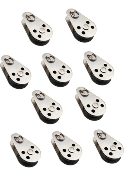 10 Adet Paslanmaz Çelik M25 Kasnak Bloğu Asmak Tel Çekme Tekerleği Kaldırma Tel Halat Kablo Makarası Makarası (Yurt Dışından)