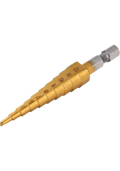 Hss Titanyum Adım Matkap Uçları 3-12MM Adım Koni Kesme Ahşap Metal Delme Seti Elektrikli El Aletleri (Yurt Dışından)