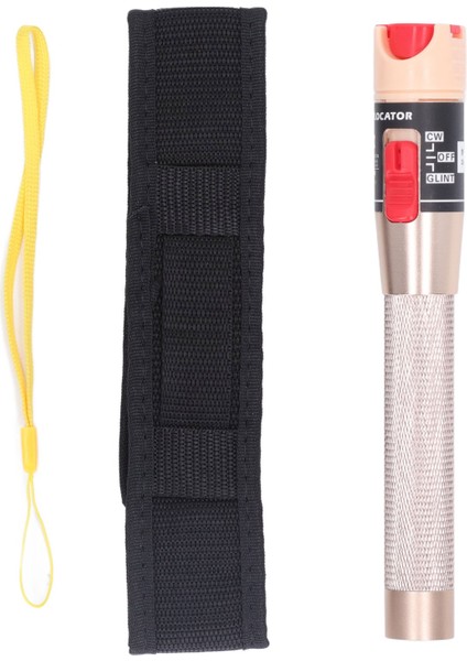 Hao Kan Vfl Kırmızı Işık Kalem Kaymaz Sap Alüminyum Alaşımlı Toz Geçirmez 2.5mm Konnektör Fiber Görsel Arıza Bulucu Altın (Yurt Dışından)