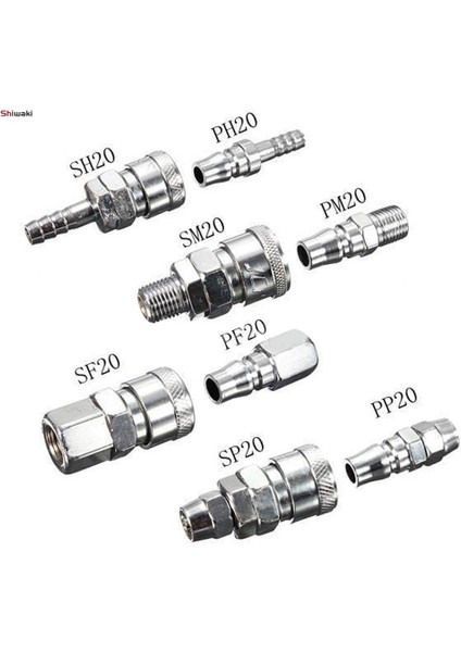 SF20 - 1/4 Bsp Dişi Dişli Çabuk Açılan Bağlantı Konektörü Hava Hattı Hortumu Kaplin Kompresörü 2'li Paket (Yurt Dışından) fırsatları