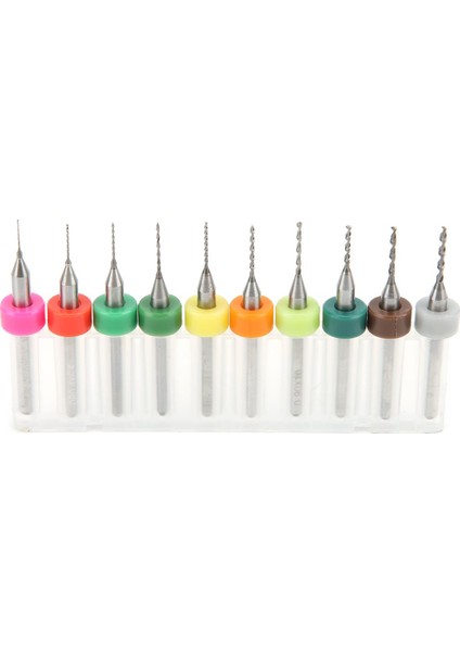 10 Adet Mikro Twistbits Tungsten Çelik Devre Kartı Düz Saplı Spiral Matkap (Yurt Dışından)