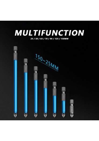 1/4 Hex Shank Tornavida Uçları 25/50/65/70/90/125/150MM Ph2 Kaymaz Manyetik Uçları Uygun El Elektrikli Matkap Sürücü El Aletleri (Yurt Dışından) fiyatları