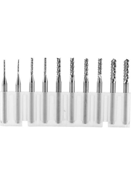 Yeni 10 Adet Tungsten Karbür End Mill Gravür Uçları Freze Kesici 1.0 ~ 3.0mm (Yurt Dışından)