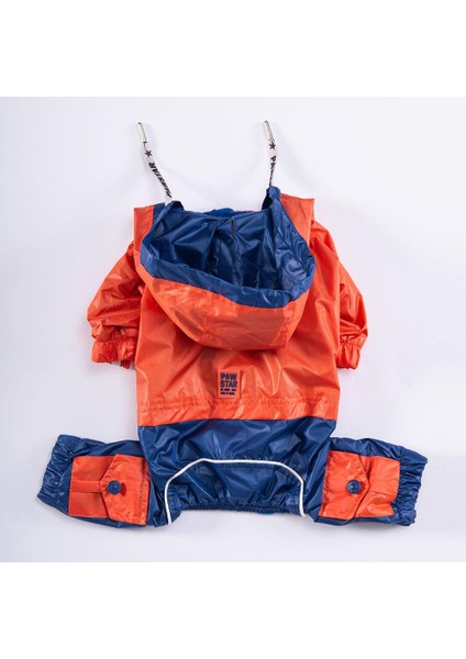 Bicolor Turuncu-Lacivert Polarlı Su Geçirmez Orta-Büyük Irk Köpek Yağmurluk Tulum fiyatları