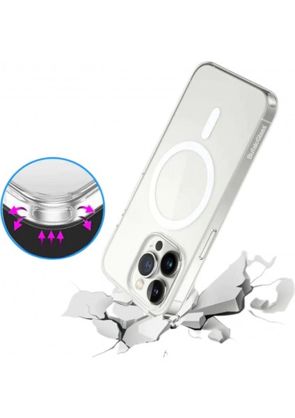 iPhone 13 Pro Uyumlu MagSafe Case Şeffaf Sararmaz Darbe Önleyici Kılıf fırsatları