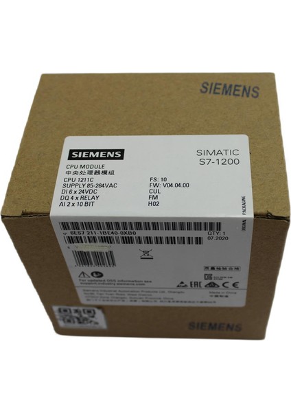 6ES7211-1BE40-0XB0 Sımatıc S7-1200, Cpu 1211C, Com fiyatları