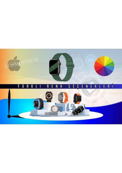 Akıllı Saat Watch için Uyumlu 42MM 44MM 45MM 49MM 1/2/3/4/5/6/se/7/8/ultra Magnetli Kordon ve Kayışıı Gri(Turuncu) fırsatları