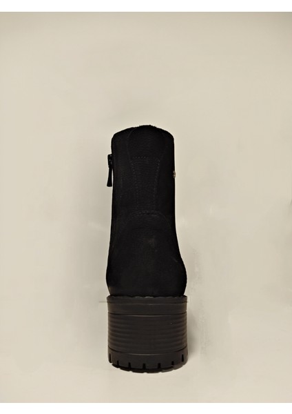Yldz-2670-2 Siyah Deri Kadın Bot Siyah