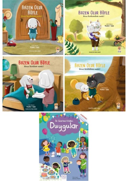 Bazen Olur Böyle Serisi - İlk Çıkartma Kitabım Duygular 5 Kitap Set