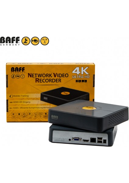 Baff NVR-8009 9ch 8 mp 4K Xmeye fiyatları