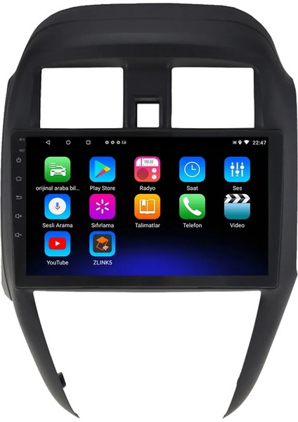 Nissan Micra (2014-2018) Android 12 Carplay Navigasyon Multimedya - 2gb Ram 32GB HDD fiyatları