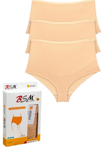 Kadın Hamile Külot 3'lü Set Esnek Bel Tasarımı ile Gün Boyu Rahatlık