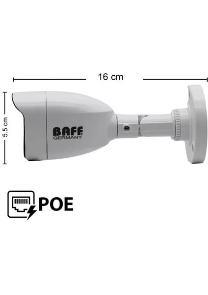 Baff IP-5212 2mp 1080P Poe H.265+ İP66 Suya Dayanıklı Ip Dış Mekan Kamerası fiyatları