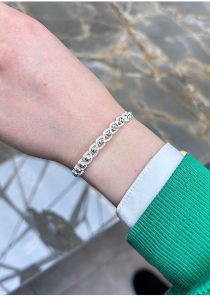 Gümüş Kazaziye Dorika Boncuklu Bileklik 132 modelleri