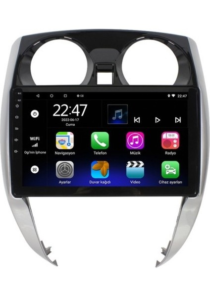 Nissan Micra (2010-2012) Android 12 Carplay Navigasyon Multimedya - 2gb Ram 32GB HDD