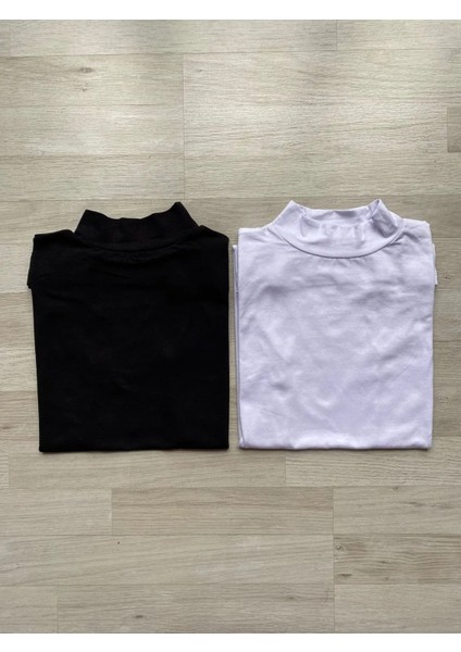 Pamuklu Likralı (4 Adet) Siyah ve Beyaziç Göstermeyen Sıfır Kol Kadın T-Shirt modelleri