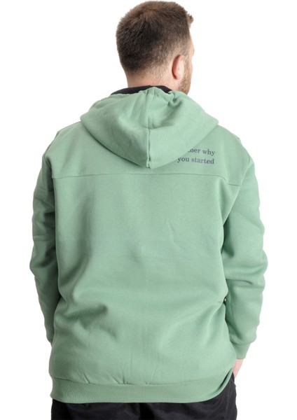 Büyük Beden Erkek Sweat Kapşon Focus 23539 Çağla fırsatları