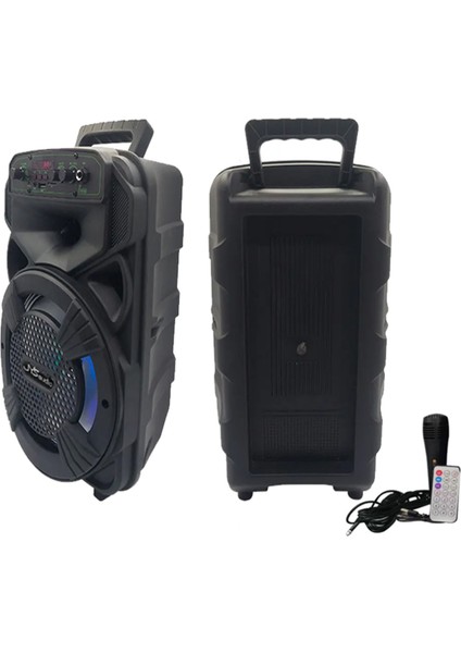 Platoon PL-4530 Bt USB Sd Aux 8 Inç Mikrofonlu Anfi Yüksek Ses Taşınabilir Rgb Işıklı Hoparlör fiyatları