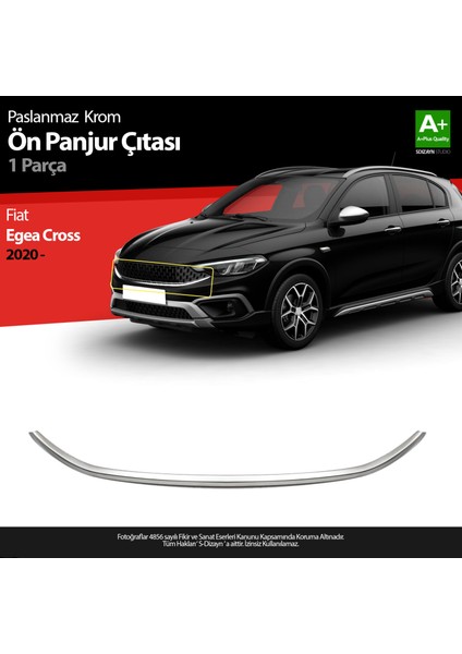Fiat Egea Cross Krom Ön Panjur Çıtası 2020 Üzeri A+ Kalite