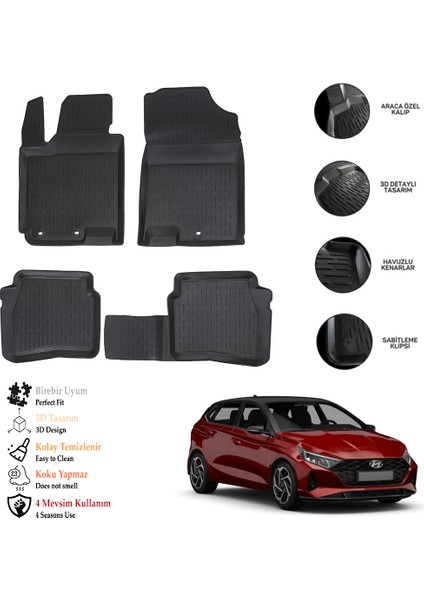 Hyundaı I20 2021 Sonrası 3D Havuzlu Paspas Otl