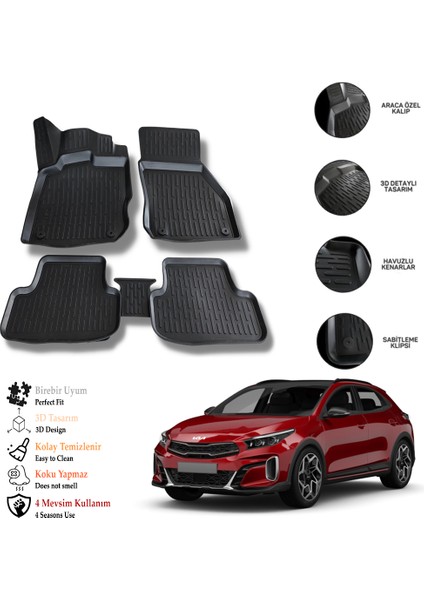 Kıa x Ceed 2019 Sonrası 3D Havuzlu Paspas Otl