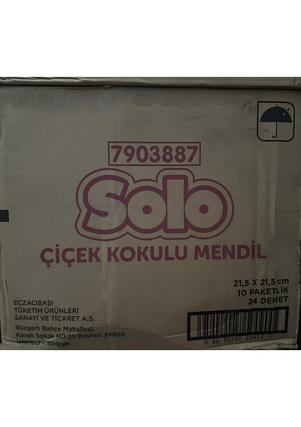 Çiçek Kokulu Cep Mendili 10'lu Paket 24 Adet