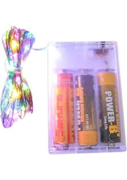 Mini Party Store 10 Metre Işık Pilli Peri LED Renkli Renk