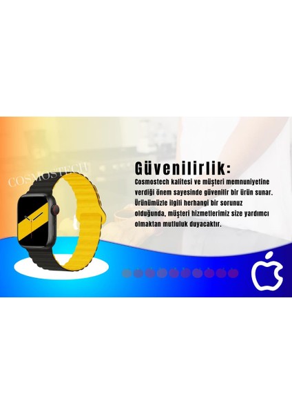 Akıllı Saat Watch için Uyumlu 42MM 44MM 45MM 49MM 1/2/3/4/5/6/se/7/8/ultra Magnetli Kordon ve Kayışı Pudra Pembe(Turuncu) modelleri