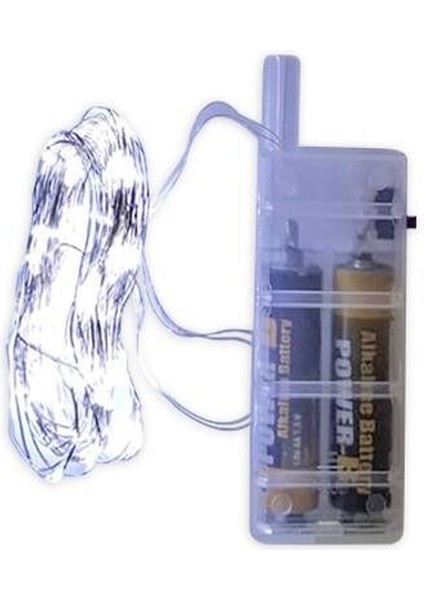 Mini Party Store 5 Metre Işık Pilli Peri LED Beyaz Renk