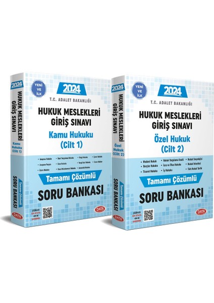 2024 Hukuk Meslekleri Giriş Sınavına Hazırlık Tamamı Çözümlü Soru Bankası 1. ve 2. Cilt