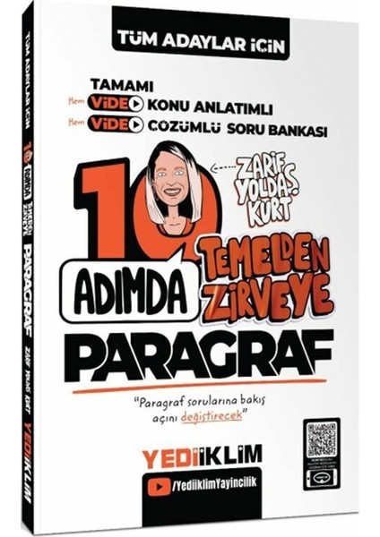 Tüm Adaylar Için 10 Adımda Paragraf Video Konu Anlatımlı ve Video Çözümlü Soru Bankası modelleri
