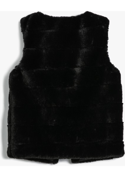 Peluş Yelek Yuvarlak Yaka Kolsuz modelleri