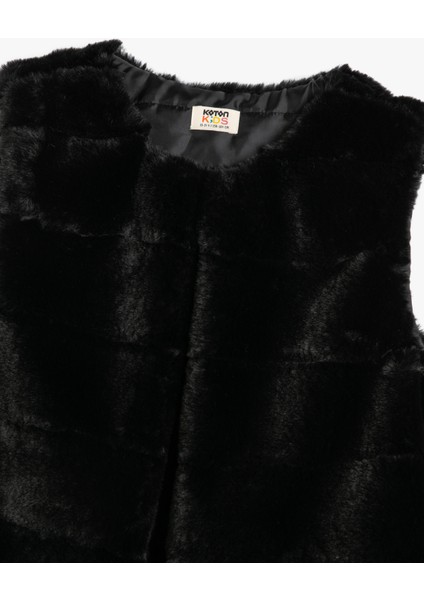 Peluş Yelek Yuvarlak Yaka Kolsuz fırsatları