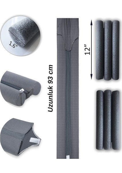 Çift Taraflı Kapı Altı Rüzgar Önleyici, Kapı Altı Soğuk Kesici, Toz Rüzgar Önleyici, Isı Yalıtımı Sağlayan Sızdırmaz Sünger indirimleri