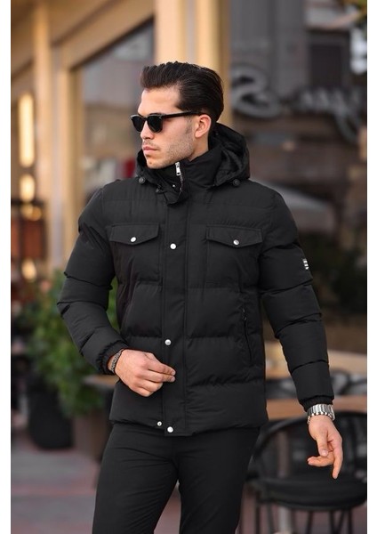 Su Soğuk Geçirmez Kışlık Çıkarılabilir Kapüşonlu içi Polarlı Kışlık Şişme Erkek Mont Kaban modelleri