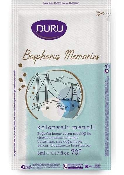 Kolonyalı Mendil Bosphorus Memories 50 Adet