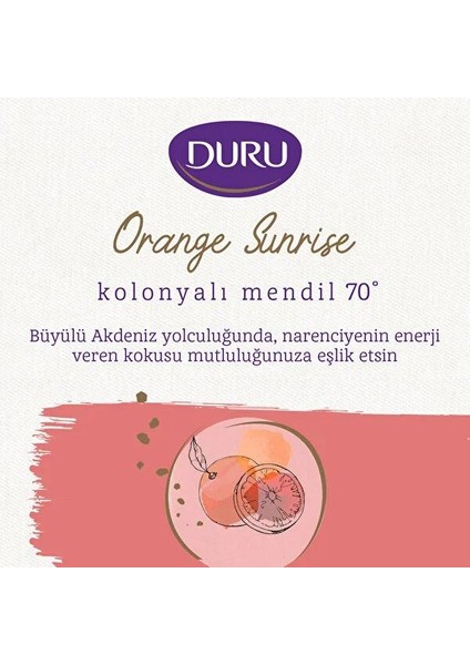 Kolonyalı Mendil Orange Sunrise 50 Adet fırsatları